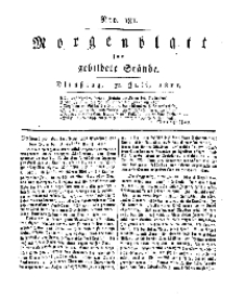 Morgenblatt für gebildete Stände, Dienstag, 30. Juli 1811, No 181.