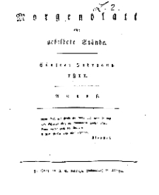 Morgenblatt für gebildete Stände, Donnerstag, 1. August 1811, No 183.