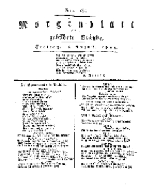 Morgenblatt für gebildete Stände, Freitag, 2. August 1811, No 184.