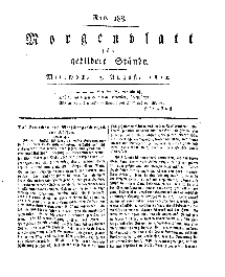 Morgenblatt für gebildete Stände, Mittwoch, 7. August 1811, No 188.