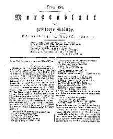 Morgenblatt für gebildete Stände, Donnerstag, 8. August 1811, No 189.