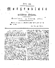 Morgenblatt für gebildete Stände, Dienstag, 13. August 1811, No 193.
