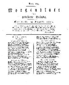 Morgenblatt für gebildete Stände, Mittwoch, 14. August 1811, No 194.