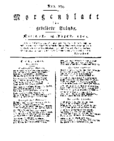 Morgenblatt für gebildete Stände, Mittwoch, 14. August 1811, No 194.