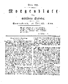 Morgenblatt für gebildete Stände, Sonnabend, 17. August 1811, No 197.