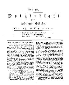 Morgenblatt für gebildete Stände, Mittwoch, 21. August 1811, No 200.