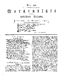 Morgenblatt für gebildete Stände, Freitag, 23. August 1811, No 202.
