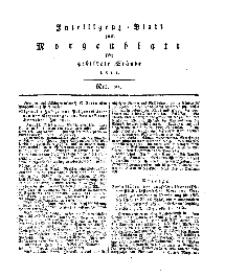 Intelligenz=Blatt zum Morgenblatt für gebildete Stände, No 21.