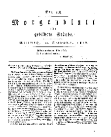 Morgenblatt für gebildete Stände, Mittwoch, 4. September 1811, No 218.