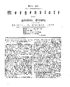 Morgenblatt für gebildete Stände, Freitag, 13. September 1811, No 220.