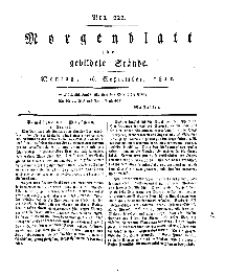 Morgenblatt für gebildete Stände, Montag, 16. September 1811, No 222.