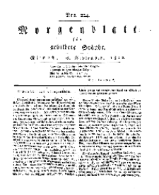 Morgenblatt für gebildete Stände, Mittwoch, 18. September 1811, No 224.