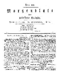 Morgenblatt für gebildete Stände, Donnerstag, 19. September 1811, No 225.