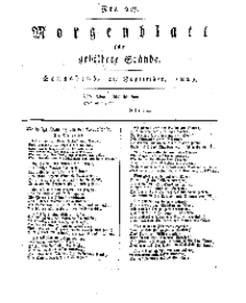 Morgenblatt für gebildete Stände, Sonnabend, 21. September 1811, No 227.
