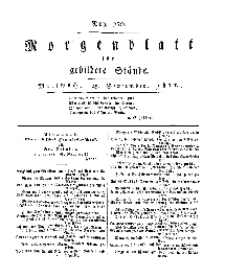 Morgenblatt für gebildete Stände, Mittwoch, 25. September 1811, No 230.