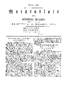 Morgenblatt für gebildete Stände, Donnerstag, 26. September 1811, No 231.