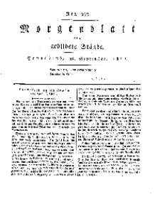 Morgenblatt für gebildete Stände, Sonnabend, 28. September 1811, No 233.