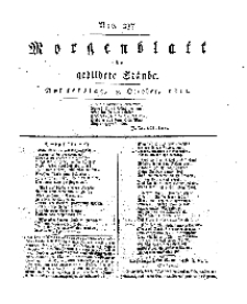 Morgenblatt für gebildete Stände, Donnerstag, 3. October 1811, No 237.