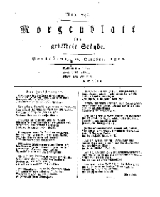 Morgenblatt für gebildete Stände, Sonnabend, 12. October 1811, No 245.