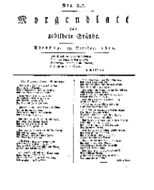 Morgenblatt für gebildete Stände, Dienstag, 15. October 1811, No 247.