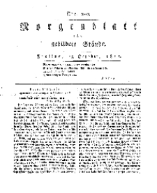 Morgenblatt für gebildete Stände, Freitag, 18. October 1811, No 250.