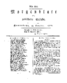 Morgenblatt für gebildete Stände, Sonnabend, 19. October 1811, No 251.