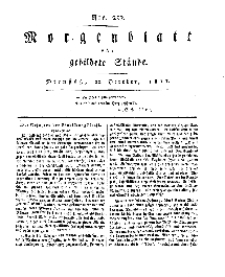 Morgenblatt für gebildete Stände, Dienstag, 22. October 1811, No 253.