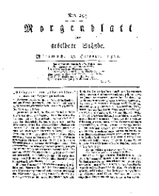 Morgenblatt für gebildete Stände, Mittwoch, 23. October 1811, No 254.