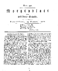 Morgenblatt für gebildete Stände, Donnerstag, 24. October 1811, No 255.