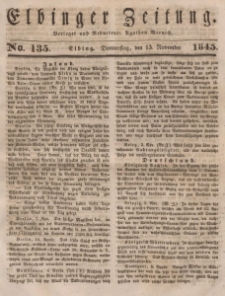 Elbinger Zeitung, No. 135 Donnerstag, 13. November 1845
