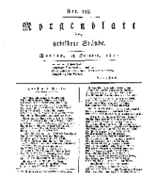 Morgenblatt für gebildete Stände, Montag, 28. October 1811, No 258.