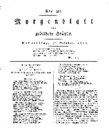 Morgenblatt für gebildete Stände, Donnerstag, 31. October 1811, No 261.