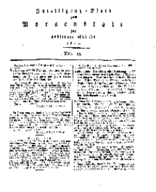 Intelligenz=Blatt zum Morgenblatt für gebildete Stände, No 25.