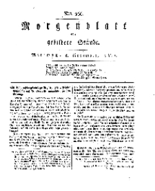 Morgenblatt für gebildete Stände, Mittwoch, 6. November 1811, No 266.