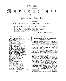 Morgenblatt für gebildete Stände, Freitag, 8. November 1811, No 268.