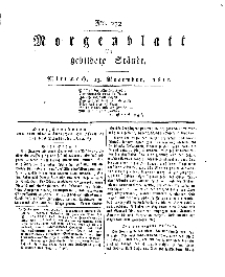 Morgenblatt für gebildete Stände, Mittwoch, 13. November 1811, No 272.