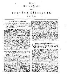 Uebersicht der neuesten Literatur, No 11.