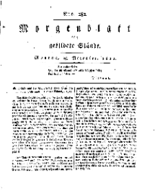 Morgenblatt für gebildete Stände, Montag, 25. November 1811, No 282.