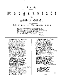 Morgenblatt für gebildete Stände, Dienstag, 26. November 1811, No 283.