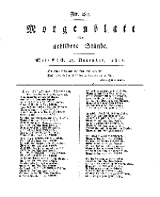 Morgenblatt für gebildete Stände, Mittwoch, 27. November 1811, No 284.