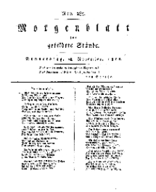 Morgenblatt für gebildete Stände, Donnerstag, 28. November 1811, No 285.