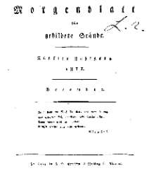 Morgenblatt für gebildete Stände, Montag, 2. Dezember 1811, No 288.