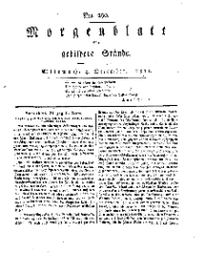 Morgenblatt für gebildete Stände, Mittwoch, 4. Dezember 1811, No 290.