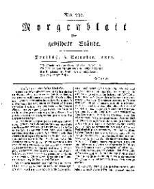 Morgenblatt für gebildete Stände, Freitag, 6. Dezember 1811, No 292.
