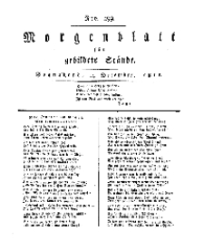 Morgenblatt für gebildete Stände, Sonnabend, 14. Dezember 1811, No 299.