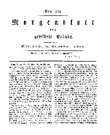 Morgenblatt für gebildete Stände, Mittwoch, 18. Dezember 1811, No 302.