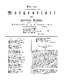 Morgenblatt für gebildete Stände, Donnerstag, 19. Dezember 1811, No 303.