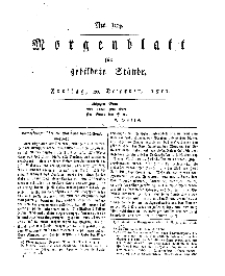 Morgenblatt für gebildete Stände, Freitag, 20. Dezember 1811, No 304.