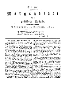 Morgenblatt für gebildete Stände, Sonnabend, 21. Dezember 1811, No 305.