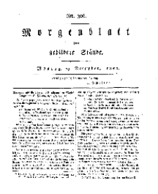 Morgenblatt für gebildete Stände, Montag, 23. Dezember 1811, No 306.